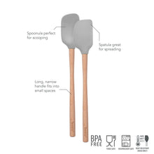 Load image into Gallery viewer, Flex-Core® Mini Spatula + Spoonula with Wood Handle [Online Only]
