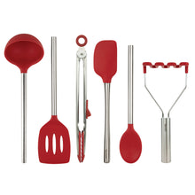Load image into Gallery viewer, Silicone and Stainless Steel Utensils - Set of 6 [Online Only]
