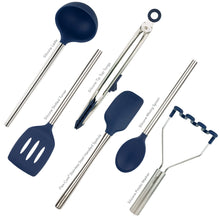 Load image into Gallery viewer, Silicone and Stainless Steel Utensils - Set of 6 [Online Only]
