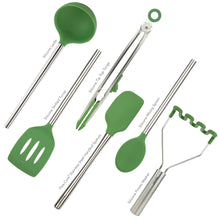 Load image into Gallery viewer, Silicone and Stainless Steel Utensils - Set of 6 [Online Only]
