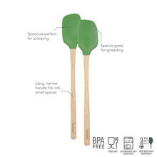 Load image into Gallery viewer, Flex-Core® Mini Spatula + Spoonula with Wood Handle [Online Only]
