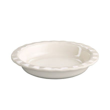 Load image into Gallery viewer, Cream Ceramic Pie Dish 9.5&quot;
