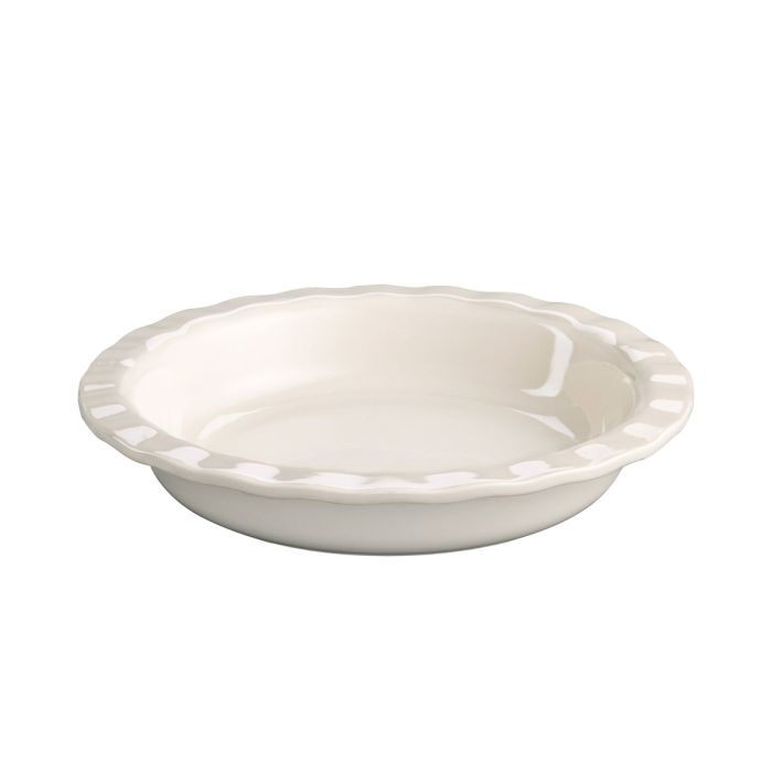 Cream Ceramic Pie Dish 9.5