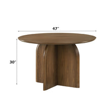 Load image into Gallery viewer, Delmon Round Dining Table - Dark Walnut [Online Only]
