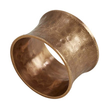Load image into Gallery viewer, Retro Hammered Metal Napkin Rings, Set of 4 [Online Only]
