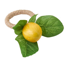 Load image into Gallery viewer, Decorative Lemon with Vine Design Napkin Rings, Set of 4 [Online Only]
