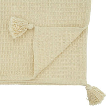 Load image into Gallery viewer, Waffle Weave Tassel Cotton Table Runner 16”W x 72" L [Online Only]
