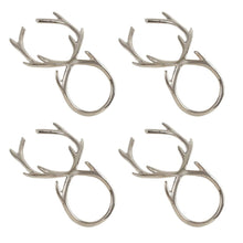 Load image into Gallery viewer, Holiday Antler Metal Napkin Rings, Set of 4 [Online Only]
