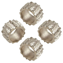 Load image into Gallery viewer, Contemporary Ribbed Design Metal Napkin Rings, Set of 4 [Online Only]
