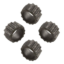 Load image into Gallery viewer, Contemporary Ribbed Design Metal Napkin Rings, Set of 4 [Online Only]
