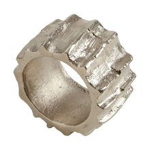 Load image into Gallery viewer, Contemporary Ribbed Design Metal Napkin Rings, Set of 4 [Online Only]
