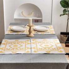 Load image into Gallery viewer, Reversible Two-Tone Woven Plus Sign Placemats 14”W x 19”L, Set of 4 [Online Only]
