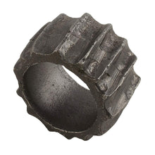 Load image into Gallery viewer, Contemporary Ribbed Design Metal Napkin Rings, Set of 4 [Online Only]
