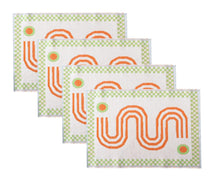 Load image into Gallery viewer, Reversible Two-Tone Woven Plus Sign Placemats 14”W x 19”L, Set of 4 [Online Only]
