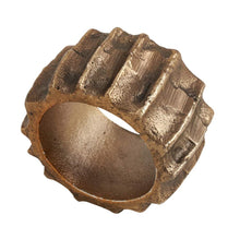 Load image into Gallery viewer, Contemporary Ribbed Design Metal Napkin Rings, Set of 4 [Online Only]
