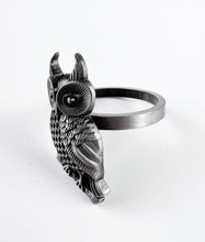 Load image into Gallery viewer, Perched Owl Metal Napkin Rings, Set of 4 [Online Only]
