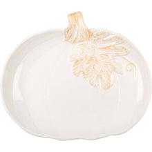 Load image into Gallery viewer, White Ceramic Pumpkin Platter
