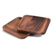 Load image into Gallery viewer, Acacia Wood Square Plates Set of 2 [Online Only]

