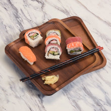 Load image into Gallery viewer, Acacia Wood Square Plates Set of 2 [Online Only]
