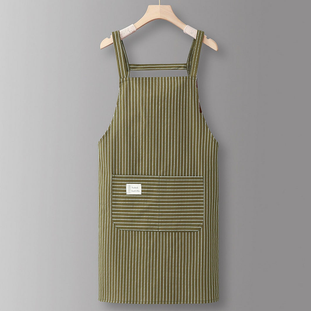 Olive Green Striped Grid Kitchen Apron – Gather Kitchen Mercantile