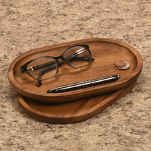 Load image into Gallery viewer, Acacia Wood Oval Plates Set of 2 [Online Only]
