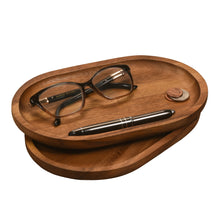 Load image into Gallery viewer, Acacia Wood Oval Plates Set of 2 [Online Only]
