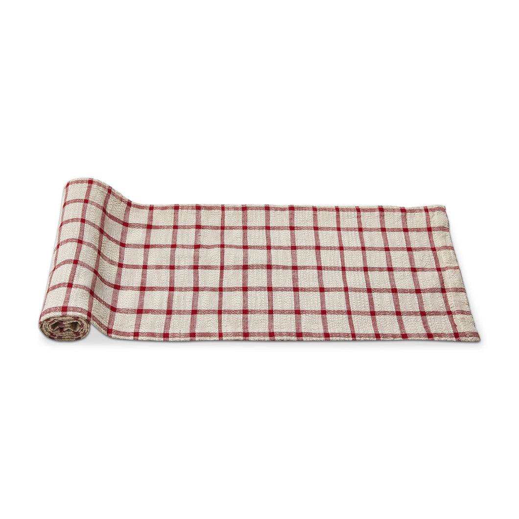 Farmhouse Check Runner Red