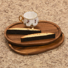 Load image into Gallery viewer, Acacia Wood Oval Plates Set of 2 [Online Only]
