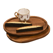 Load image into Gallery viewer, Acacia Wood Oval Plates Set of 2 [Online Only]
