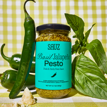Load image into Gallery viewer, Sauz Basil Jalapeno Pesto
