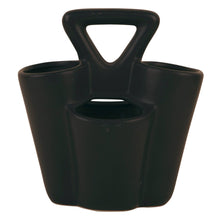 Load image into Gallery viewer, Matte Black Four Section Utensil Caddy With Handle
