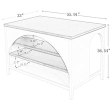Load image into Gallery viewer, Farmhouse Kitchen Island with Open Storage 56" [Online Only]
