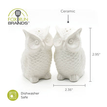 Load image into Gallery viewer, Mini Ceramic Owl Salt and Pepper Shakers, Set of 2
