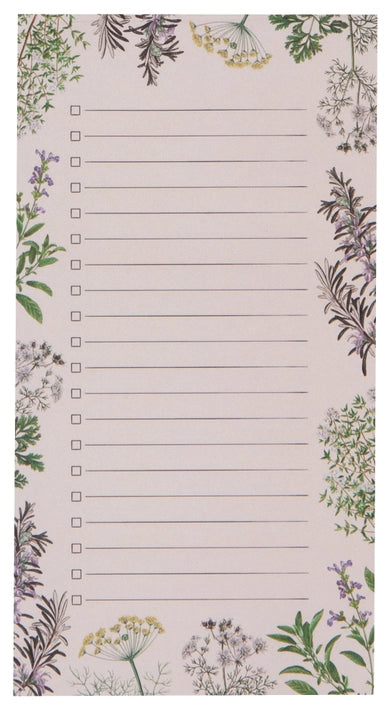 Garden Herbs Magnetic List Notepad