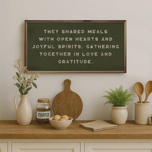 Load image into Gallery viewer, They Shared Meals Wooden Framed Print (Various Sizes)

