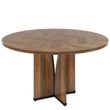 Load image into Gallery viewer, Round Compact Dining Table For 4 - Rustic Brown [Online Only]
