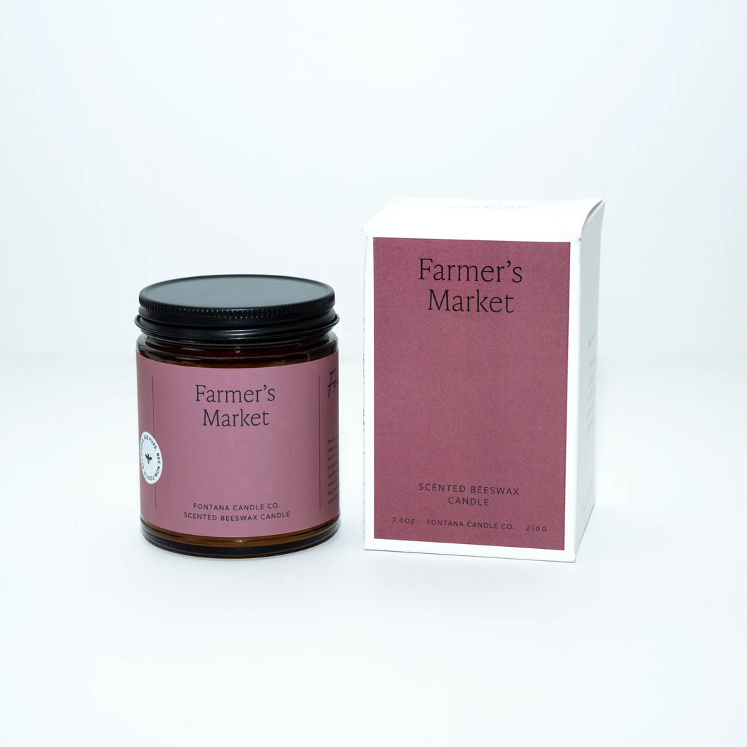 Farmer's Market Natural Beeswax Essential Oil Jar Candle