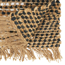 Load image into Gallery viewer, Two-Tone Jute Leather Table Runner with Fringe 16" W X 72" L [Online Only]
