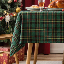 Load image into Gallery viewer, Classic Plaid Snowflake Holiday Tablecloth [Online Only]
