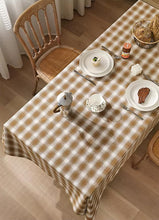Load image into Gallery viewer, Plaid Woven 100% Cotton Tablecloth with Pom Pom [Online Only]
