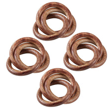 Load image into Gallery viewer, Natural Mango Wood Interlock Design Napkin Rings, Set of 4 [Online Only]
