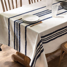 Load image into Gallery viewer, Classic Chain Print 100% Cotton Tablecloth with Tassel 55" W x 55" L [Online Only]
