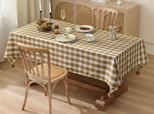 Load image into Gallery viewer, Plaid Woven 100% Cotton Tablecloth with Pom Pom [Online Only]
