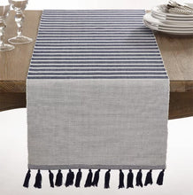 Load image into Gallery viewer, Bellaria Collection Ribbed Tassel Reversible Table Linens [Online Only]
