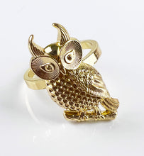 Load image into Gallery viewer, Perched Owl Metal Napkin Rings, Set of 4 [Online Only]
