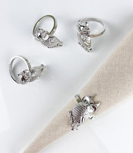 Load image into Gallery viewer, Perched Owl Metal Napkin Rings, Set of 4 [Online Only]
