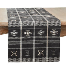 Load image into Gallery viewer, Embroidered Mudcloth Design Cotton Table Runner 16" W x 72" L [Online Only]
