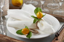 Load image into Gallery viewer, Decorative Lemon with Vine Design Napkin Rings, Set of 4 [Online Only]
