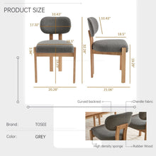 Load image into Gallery viewer, Dining Chairs With Ergonomic Backrest And Adjustable Feet (Set of 2) [Online Only]
