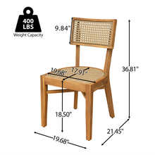 Load image into Gallery viewer, Netro Acacia Wood Dining Chair with Light Brown Wicker [Online Only]
